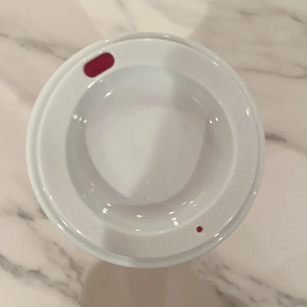 Starbucks 2022 Red Star Print Cup Day Grande Hot Cup with Lid 16 Oz.